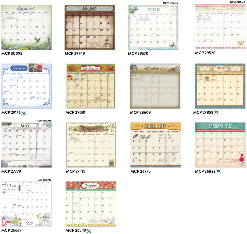 2017 magnetic calendar pad preview
