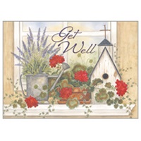 Birdhouse and Flowers