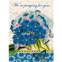 Blue Flowers & Butterfly