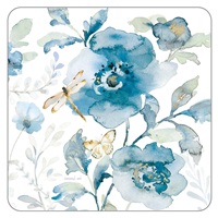 Blue Flowers & Dragonfly