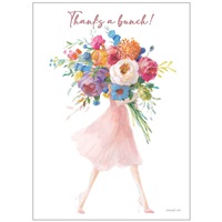Girl Carrying Flowers