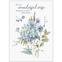 Bohemian Blue Flowers