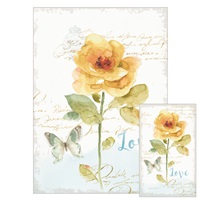 Yellow Rose and Butterfly