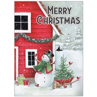 Snowman at the Farmhouse