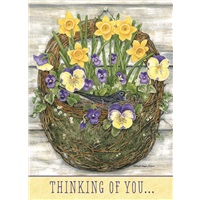 Robin with Daffodils