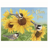 Sunflowers and Chickadees
