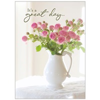 White Vase of Roses