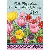 Pink Butterflies with Tulips