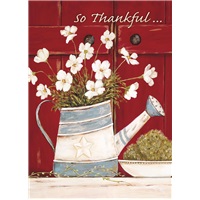 Blue and White Watering Can