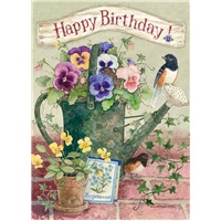 Birds and Pansies