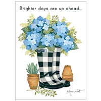 Plaid Boots with Flowers