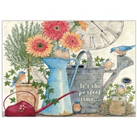 Watering Cans with Bluebirds