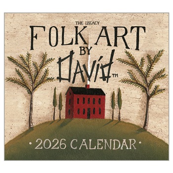 Folk Art by David 2026 Mini Wall Calendar MCA103968