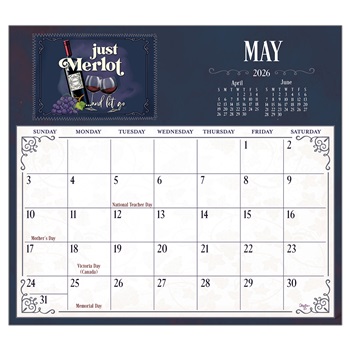 Wine 2026 Magnetic Calendar Pad MCP100943