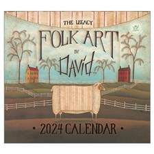Folk Art by David 2024 Wall Calendar WCA84515